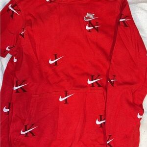 Nike Red Logo Hoodie-Youth Size Large
